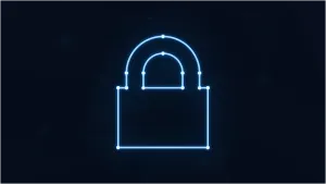Free padlock neon cybersecurity vector