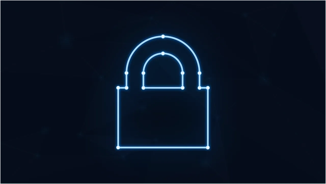 Free padlock neon cybersecurity vector