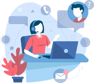 Free call center customer service business solutions vector