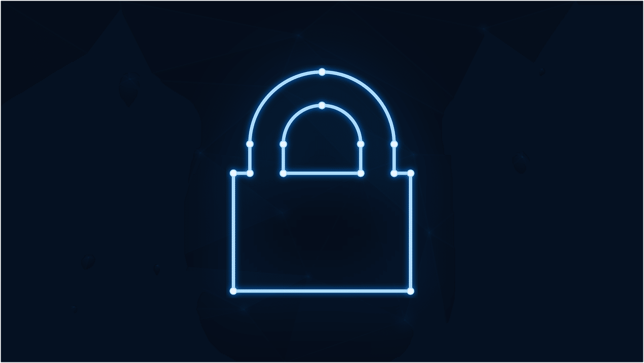 Free padlock neon cybersecurity vector